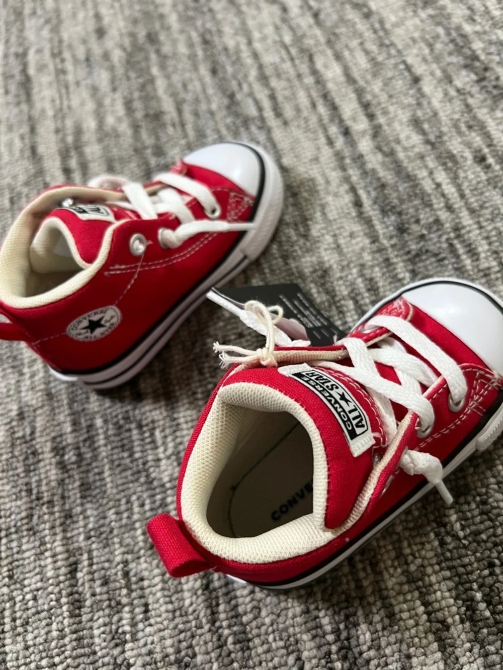 Converse-  Kids - Street Mid Top Sneakers - Red Size 5